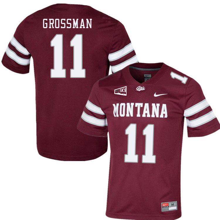 Montana Grizzlies #11 Cole Grossman College Football Jerseys Stitched Sale-Maroon